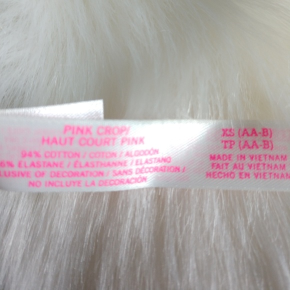 Size XS🌺PINK VICTORIA'S SECRET CROP TOP - Picture 3 of 5